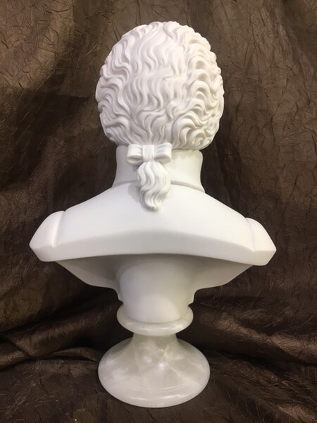Mozart Wolfgang Amadeus Bust statue marble composer back view